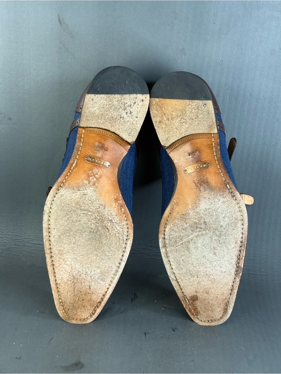 Mezlan Cupido Double Monk Strap two-tone Oxford shoes men’s size 9.5 main image 8